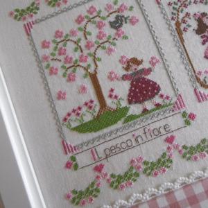 Fiche de broderie album di premavera cuore e batticuore