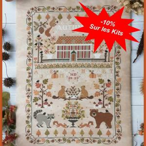 Autumn sampler fiche ou kit de point de croix crocette a gogo 8