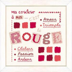 X001 rouge couleurs fiche broderie lilipoints