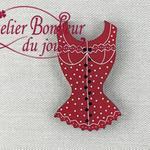 Bouton decoratif en bois corset armatures mo 01 rg atelier bonheur du jour