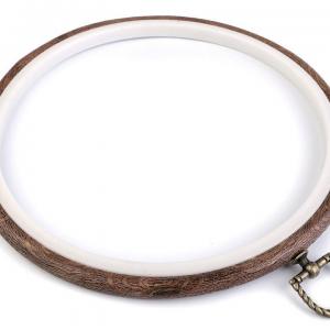 Cercle a broder decoratifs style bois o 20 cm interieur 1