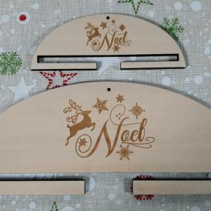 Cintre noel bois broderie