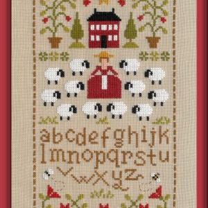 Fiche de broderie compagnie de moutons dm32 jardin prive