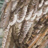 Eagle owl le grand duc kit de blackwork riolis sr0038 2