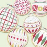 Fiche broderie les boules de noel n038 lilipoints