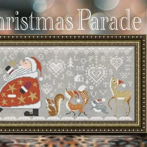 Fiche de broderie christmas parade cottage garden samplings