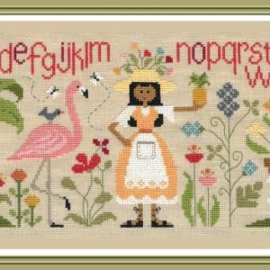 Fiche de broderie dame nature de l ete ft101 jardin prive 1