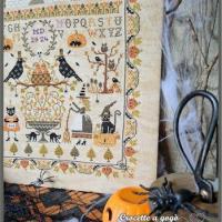 Halloween sampler fiche ou kit de point de croix crocette a gogo 6