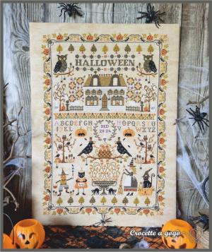 Halloween sampler fiche ou kit de point de croix crocette a gogo