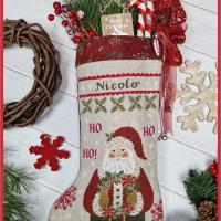 Ho ho ho christmas stocking fiche ou kit de point de croix crocette a gogo2