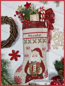 Ho ho ho christmas stocking fiche ou kit de point de croix crocette a gogo2