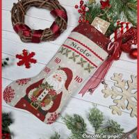 Ho ho ho christmas stocking fiche ou kit de point de croix crocette a gogo3