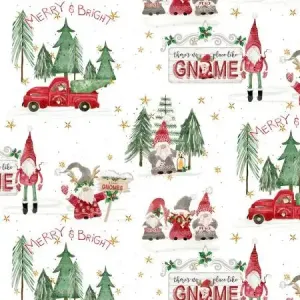 Tissu Patchwork Gnomes Home Tree Farm 4706MU