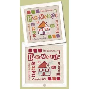 Fiche de broderie la maison du bonheur w002 lilipoints bienvenue