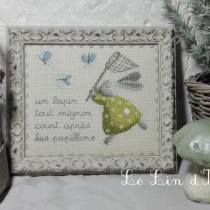 Lapin et Papillons Le Lin d'Isabelle