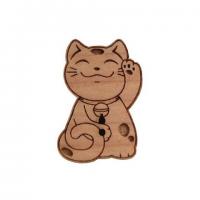 Bouton Chat Maneki-Neko LHU004  Au P'tit Bonheur