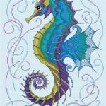 Ljt284 gloroius seahorse simulation fiche broderie lesley teare