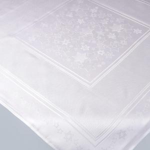 Nappe a broder 80x80 cm carre aida en blanc hofer 663410