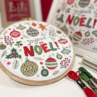 Noel etoiles argentees n046 fiche ou kits de points de croix lilipoints3