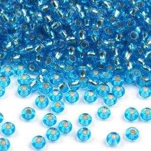 Perles de rocailles bleues azur 10 0 2 3 mm