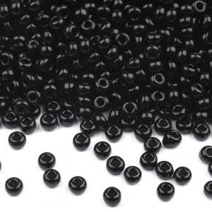 Perles de rocailles noir 10 0 2 3 mm