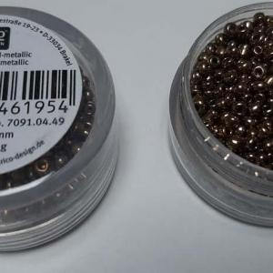 Perles rocailles 2 mm or metallque rico design 7091 04 49