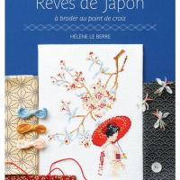 Reves de japon a broder au point de croix de helene le berre