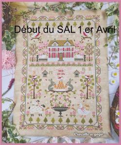 Spring sampler fiche ou kit de point de croix crocette a gogo 13