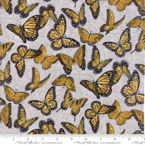 Tissu patch papillon sur fond gris 5