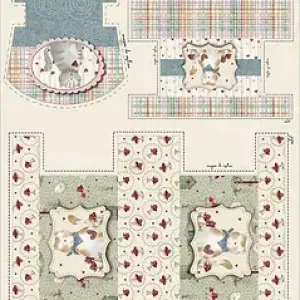 Tissu patchwork chats fuxicos e fricotes cat014