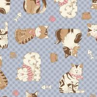 Tissu patchwork chats fuxicos e fricotes rt576