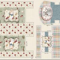 Tissu patchwork chats panneau