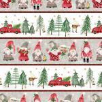 Tissu patchwork gnomes home tree farm 4705mu