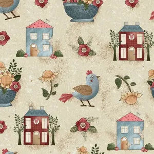 Tissu patchwork home sweet home fuxicos e fricotes hh001