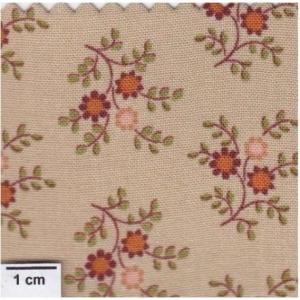 Tissu patchwork marron glace petites fleurs 482