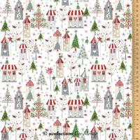 Tissu patchwork noel village d hiver 3523 777 acufactum