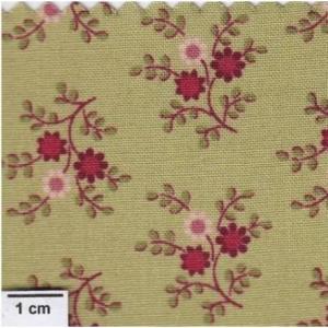 Tissu patchwork vert petites fleurs petals 481