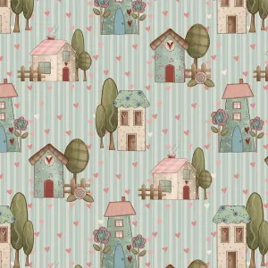 Tissu patchwork village d amour vila de amor fuxicos e fricotes vil001