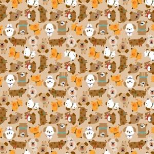 Tissu Patchwork Puppy Love Chiens