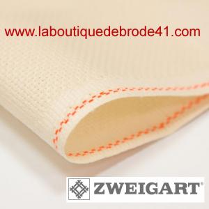 Toile a broder zweigart aida 5 4 pts 3706 ecru 264