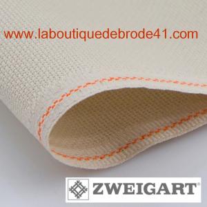 Toile a broder zweigart aida 5 4 pts 3706 platine 770