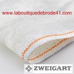 Toile a broder zweigart de lin belfast 3609 12 6 fils marbre vintage gris clair 7139