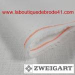 Toile a broder zweigart de lin bergen 3489 18 fils blanc 101