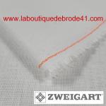 Toile a broder zweigart de lin bergen 3489 18 fils blanc 102