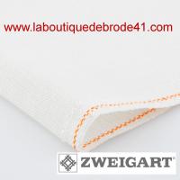 Toile a broder zweigart de lin cashel 3281 11 2 fils 100 blanc