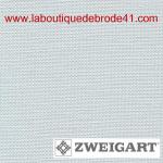 Toile a broder zweigart de lin newcastle 3348 16 fils bleu glacie 7106