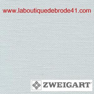 Toile a broder zweigart de lin newcastle 3348 16 fils bleu glacie 7106