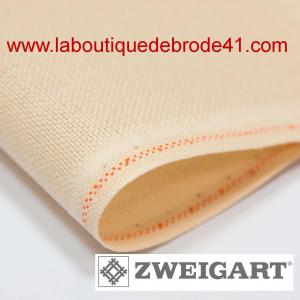 Toile a broder zweigart etamine brittney lugana 3270 11 2 fils ivoire 264