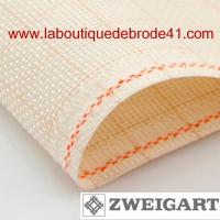 Toile a broder zweigart fein aida 6 4 pts 3543 creme 1449 en 150 cm 1