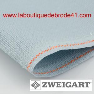 Toile a broder zweigart fein aida 7 pts 3793 smoky blue 5018